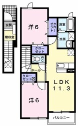 レガ－ト西野　Ｂの物件間取画像